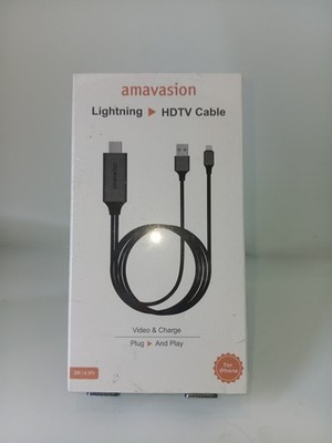 amavasion Lightning to HDMI Adapter 2M Black Plug and Play for iPhone/iPad