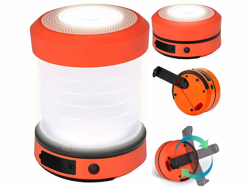 Lampe de camping télescopique Semptec éclairage de table pour soirée bivouac et jardin