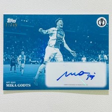 2024-25 Topps Simplicidad UEFA Mika Godts AFC AJAX Belgium Autograph Blue 17/49