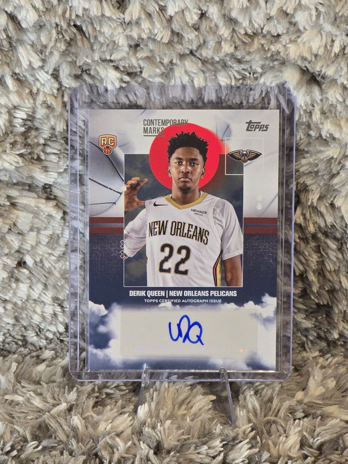 2025-26 Topps #CM-DQ Contemporary Marks Derik Queen Rookie RC Auto - Pelicans