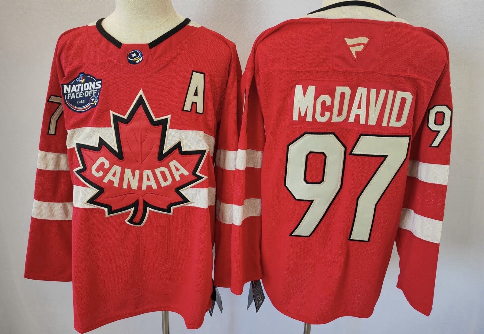 Connor Mcdavid #97 Four Nations Canada Jersey (Mens: S - 3Xl &Amp; Youth: S/M-L/Xl)