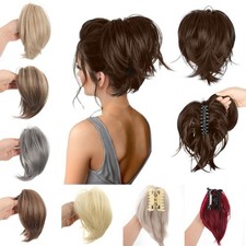 Messy Bun Hair Piece Claw Clip In Hair Buns Hair Piece For Women Straight Short