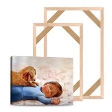 Natural Wood Frame For Canvas Painting Wall Picture Wrapped DIY Stretcher Bar 4