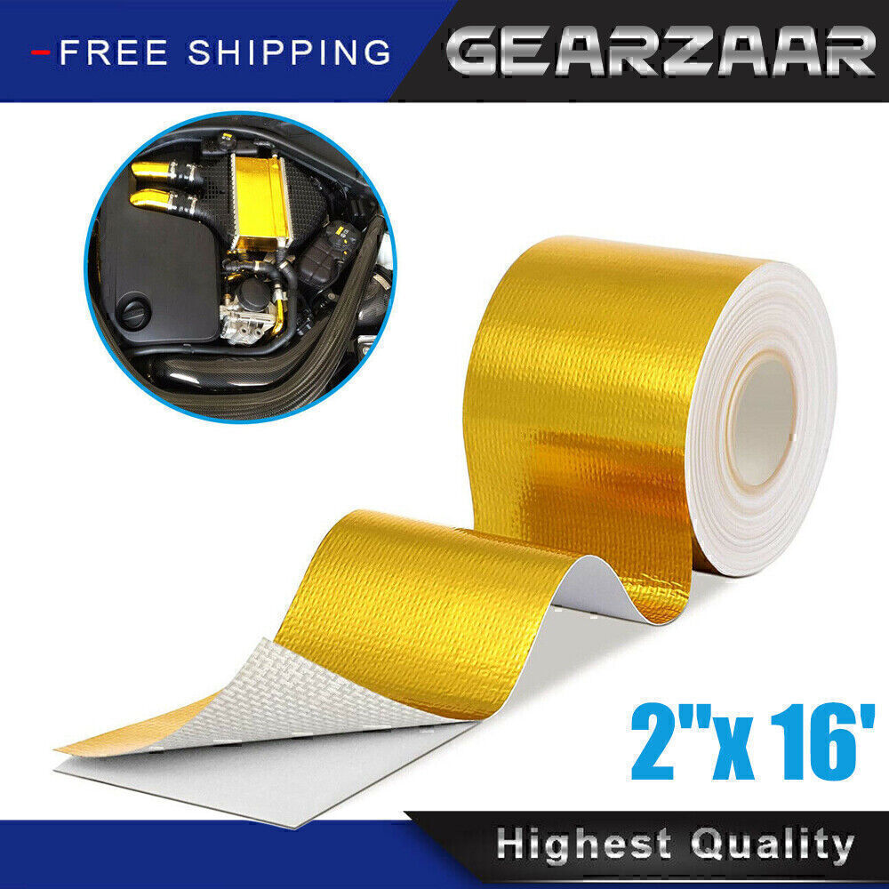 2" X16' Adhesive Exhaust Header Pipe Wrap Heat Shield Tape - Foto 7