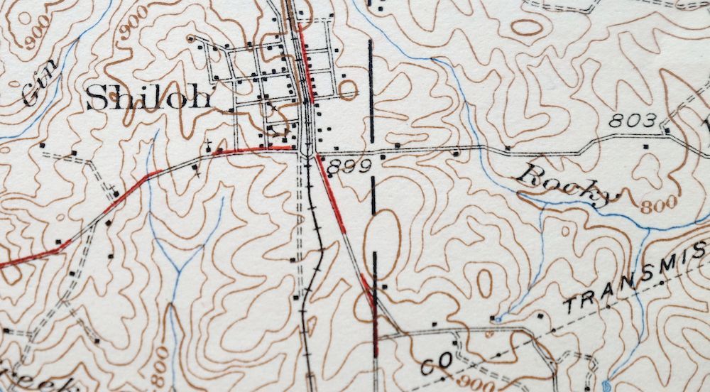 1936 Warm Springs Manchester Woodbury Vintage USGS Topographic