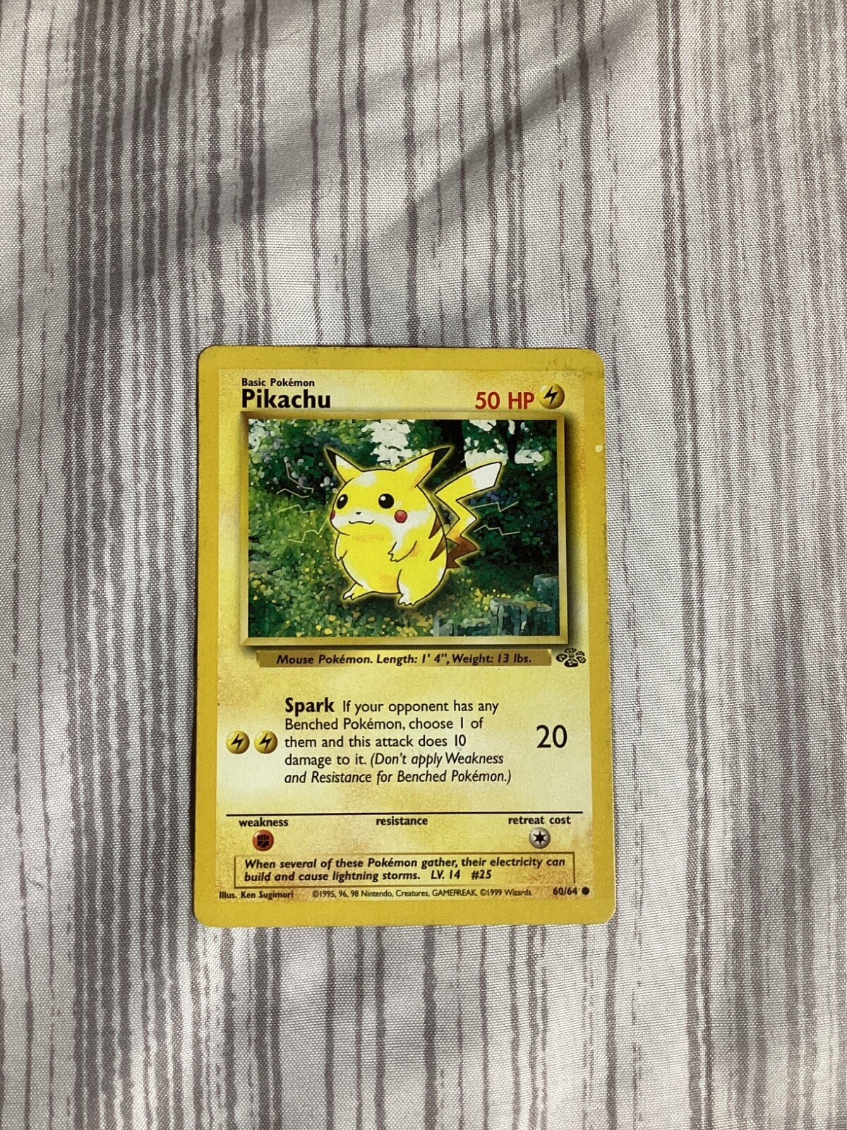 Pikachu 60/64 - NM Near Mint - Vintage 1999 WotC English Jungle Set Pokemon Card