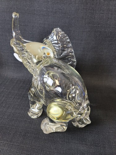 Vtg 1930s Murano Glass Elephant - Picture 14 of 20