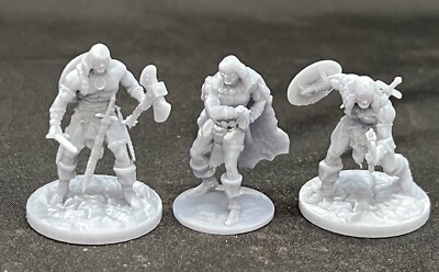 3 Barbarian Mini Figures Fighter Savage Conan Marvel DND Dungeons & Dragons RPG