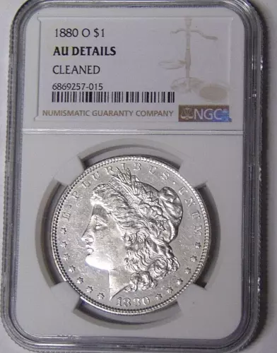 NGC AU Detail 1880-O Morgan Silver Dollar New Orleans Mint #6869257-015