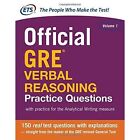 Official GRE Verbal Reasoning Practice Questions by Educational Testing Service (Paperback, 2014)
