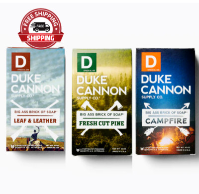 Duke Cannon Big Brick Soap Variety Pack-3 Extra Large 10oz Bars, Masculine Scent