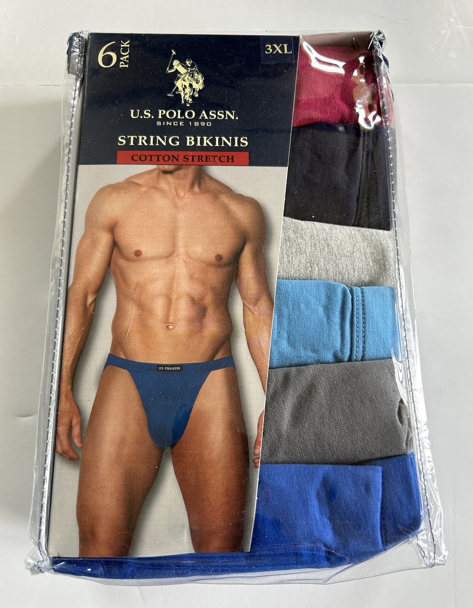 US Polo Assn Mens Cotton Stretch String Bikini Underwear Pack 3XL 48-50  New