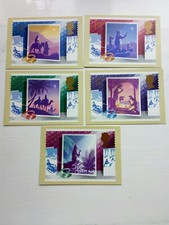 5 FIRST DAY COVER CARDS PHQ114 CHRISTMAS 1988;ANNUNCIATION;HOLY FAMILY;WISE MEN