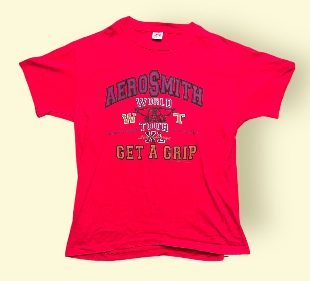 Vintage Aerosmith T Shirt Get A Grip Tour 1993 Men's XL Red Vintage Aerosmith T Shirt Get A Grip Tour 1993 Men's XL Red