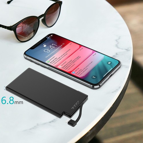 TNTOR Batterie Externe 5000mAh Ultra Fine de 6 mm avec Câble pour iphone Comp... - Photo 6/6