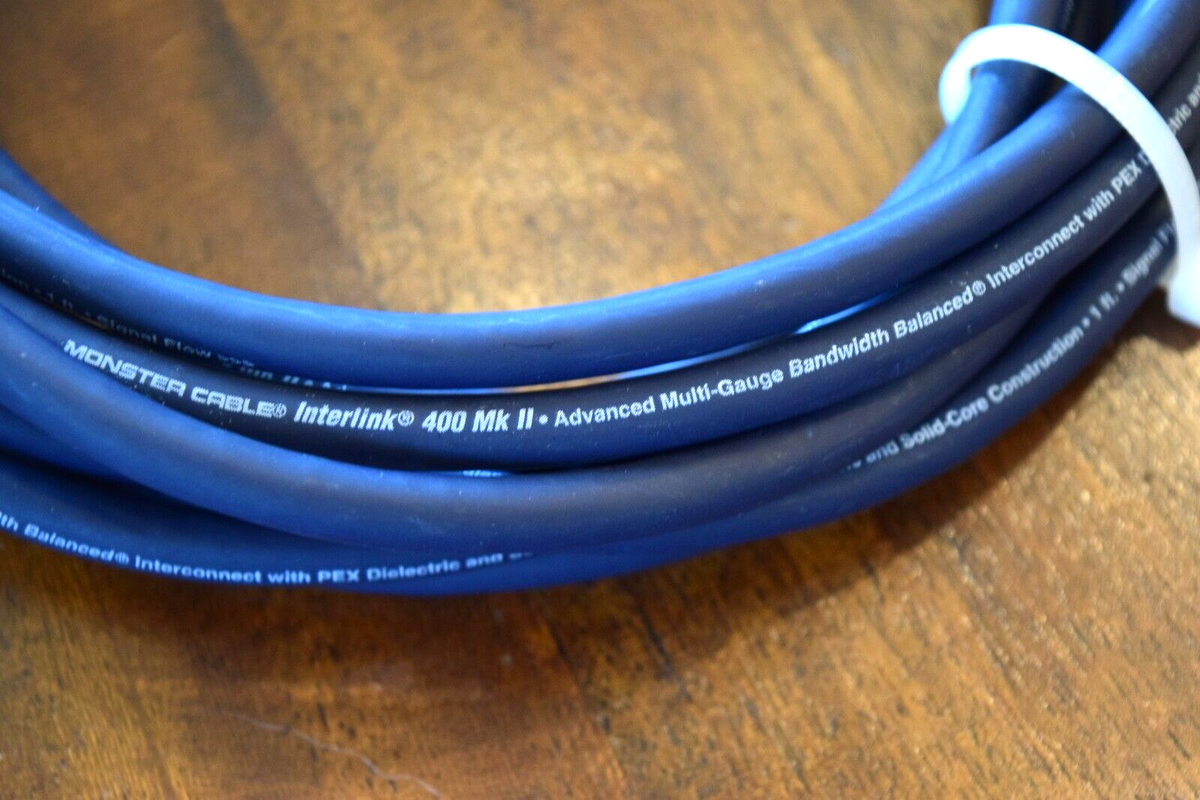 Monster Cable Interlink 400 MKII Interconnect RCA Cable 4 Meters