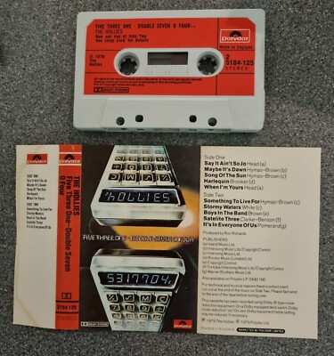 THE HOLLIES - Five Three One Double Seven 0 Four- Audio Cassette Tape- Ex
