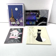 NEW ESTATE 4X Burgoyne & Paper Magic BLANK Embellished 3D Cards #6