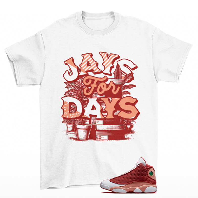 retro 13 red flint shirts