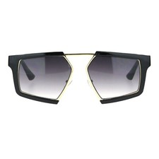 Geometric Square Sunglasses Unisex Modern Futurist Fashion Shades UV 400