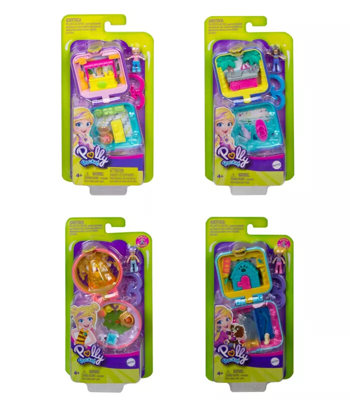Polly Pocket Places Mini Compact Lemonade Dog House Snow Cabin