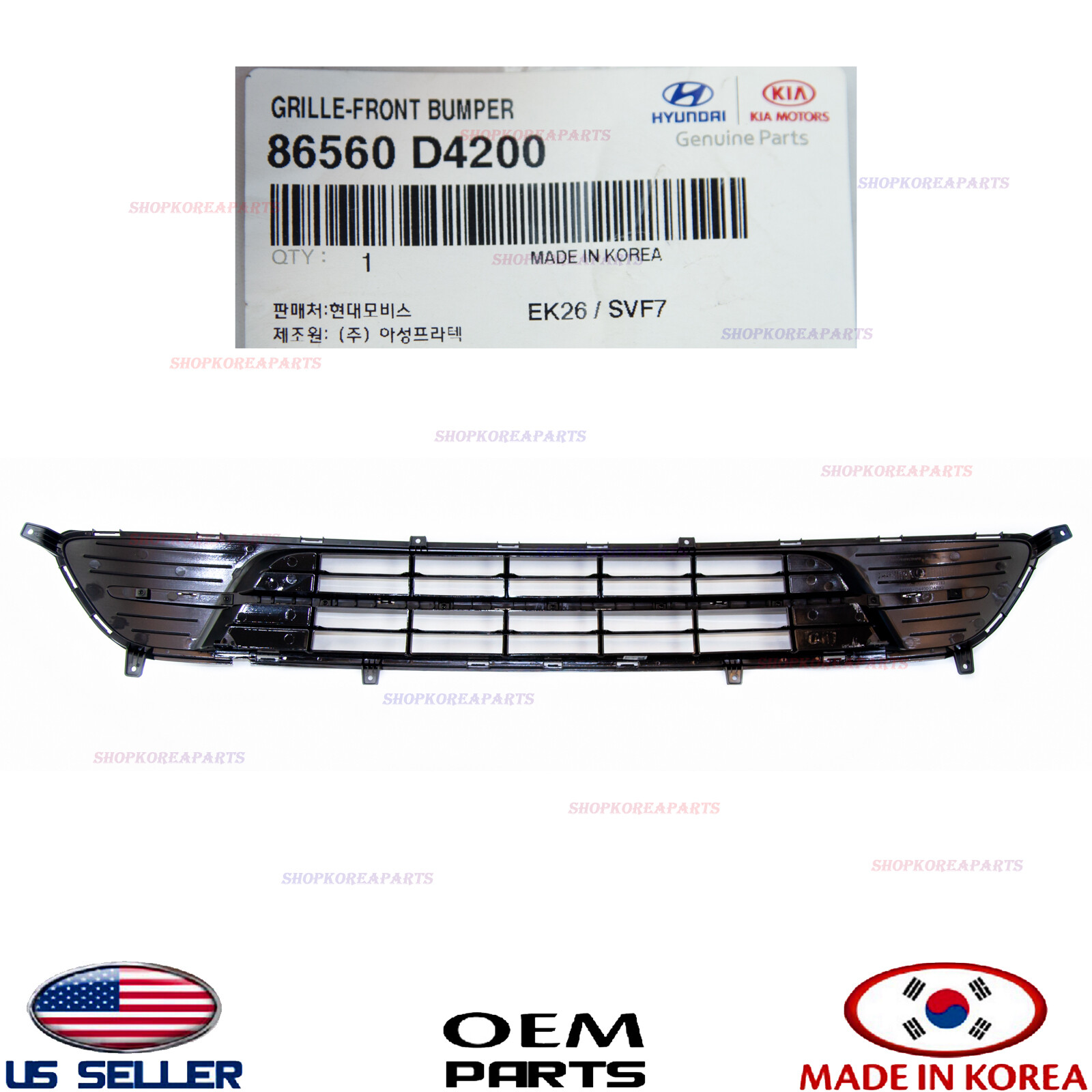 86560D4200 Kia Grillefront Bumper Genuine OEM Part for sale online 