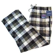 Croft & Barrow Mens Sleepwear Pants Size L Green Brushed Flannel Loungewear NEW