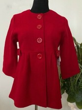 Nwt Luii Women's Red 100% Boiled Wool Jacket Size M , Retail $169