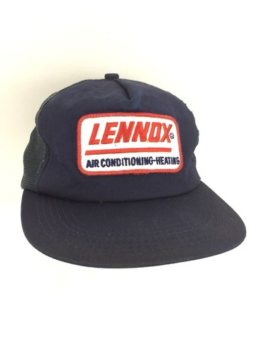 Vintage Lennox Hat Patch Cap Snapback Mesh Logo USA Air Heating Trucker Baseball - Picture 12 of 12