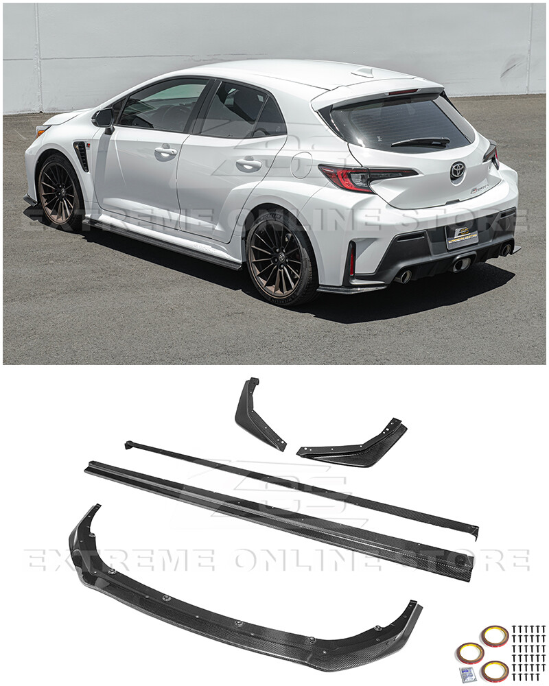For 23-24 Toyota GR Corolla CARBON FIBER Front Lip Side Skirts