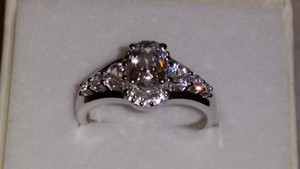 BRILLIANT Marks & Morgan Jewelers Sterling Silver Lab Created Sapphire Ring (Sz7