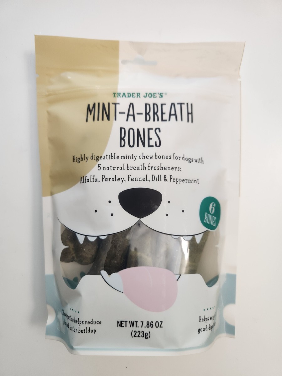 Trader Joes Mint A Breath Bones For Dog, Bones, Helps Support