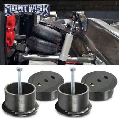 Universal Front Air Ride Bag Brackets Kit Cups 4.5'' OD Fit For Chevy Car Truck