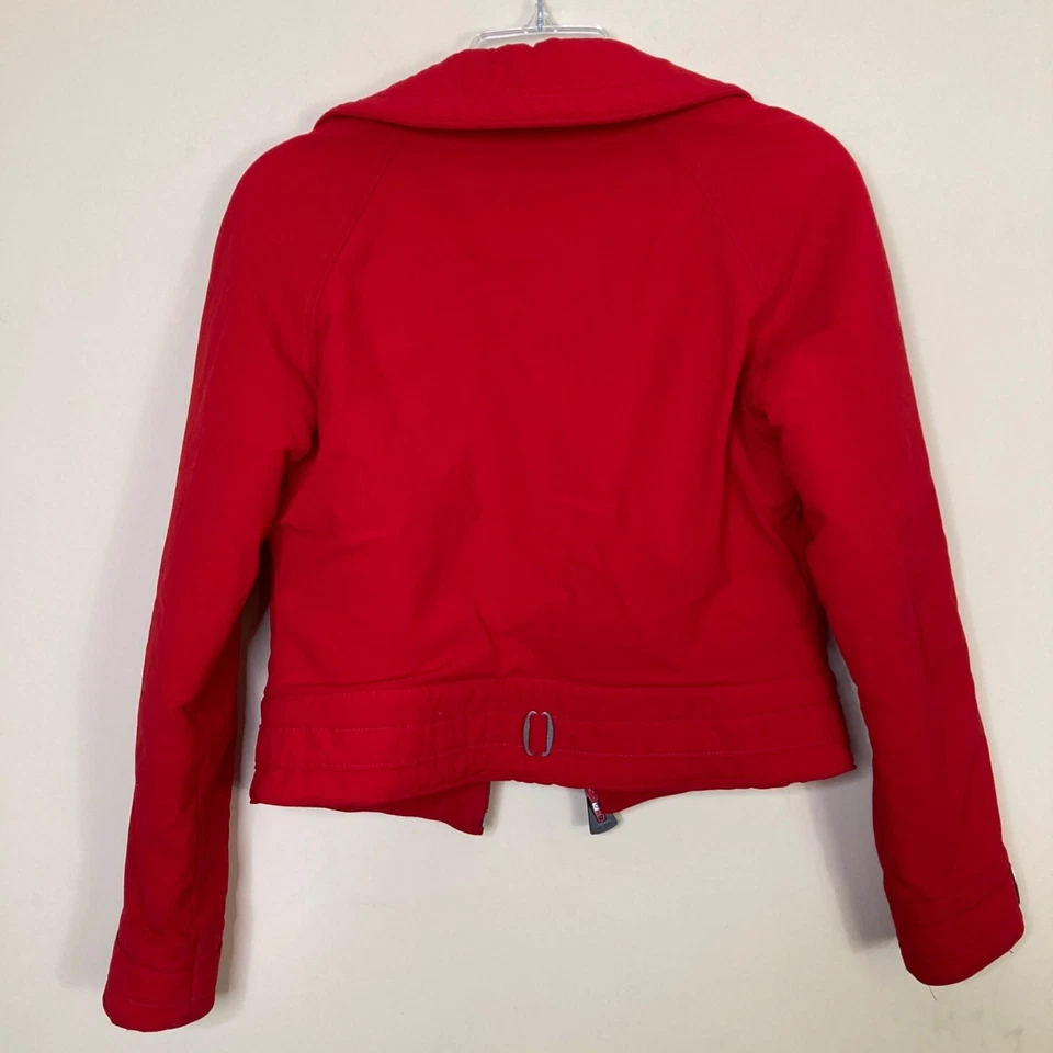 Jaqueta Roffe Skiwear Feminina Pequena Vintage Anos 80 Vermelha Fabricada nos EUA Snowboarding - Imagem 2 de 4