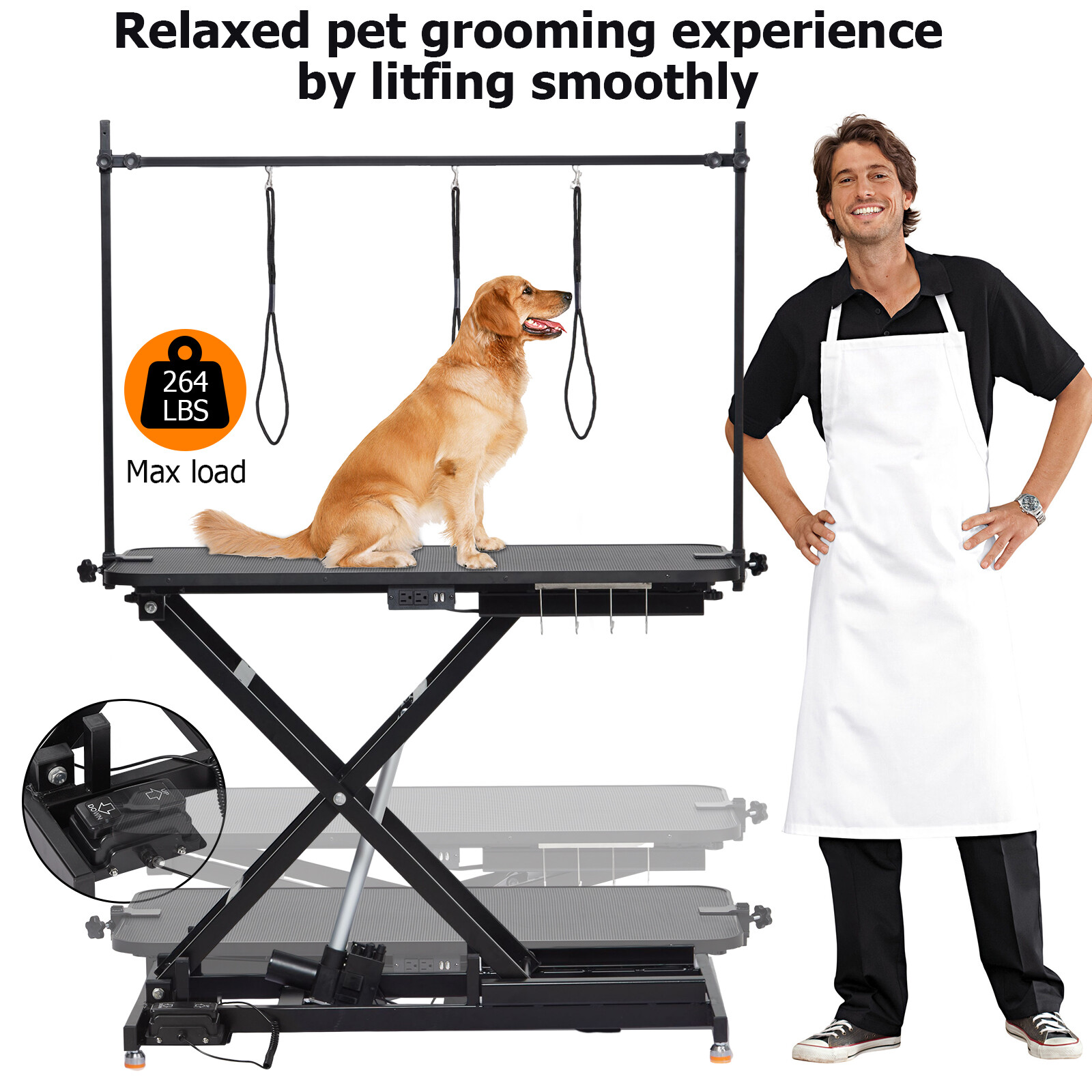 47“ Electric Lift Dog Grooming Table Heavy Duty for Large Dogs Adjustable Height eBay