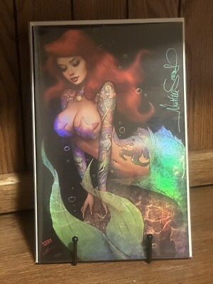 Szerdy Girls #3 -ARIEL-FOIL- LITTLE MERMAID VIRGIN signed Nathan Szerdy W/COA
