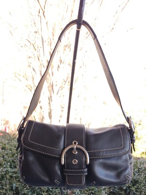 バッグ Vintage Coach Soho Hand Bag Black Coach H0669-10316 Vintage SMALL Soho Black Leather Shoulder Bag | eBay