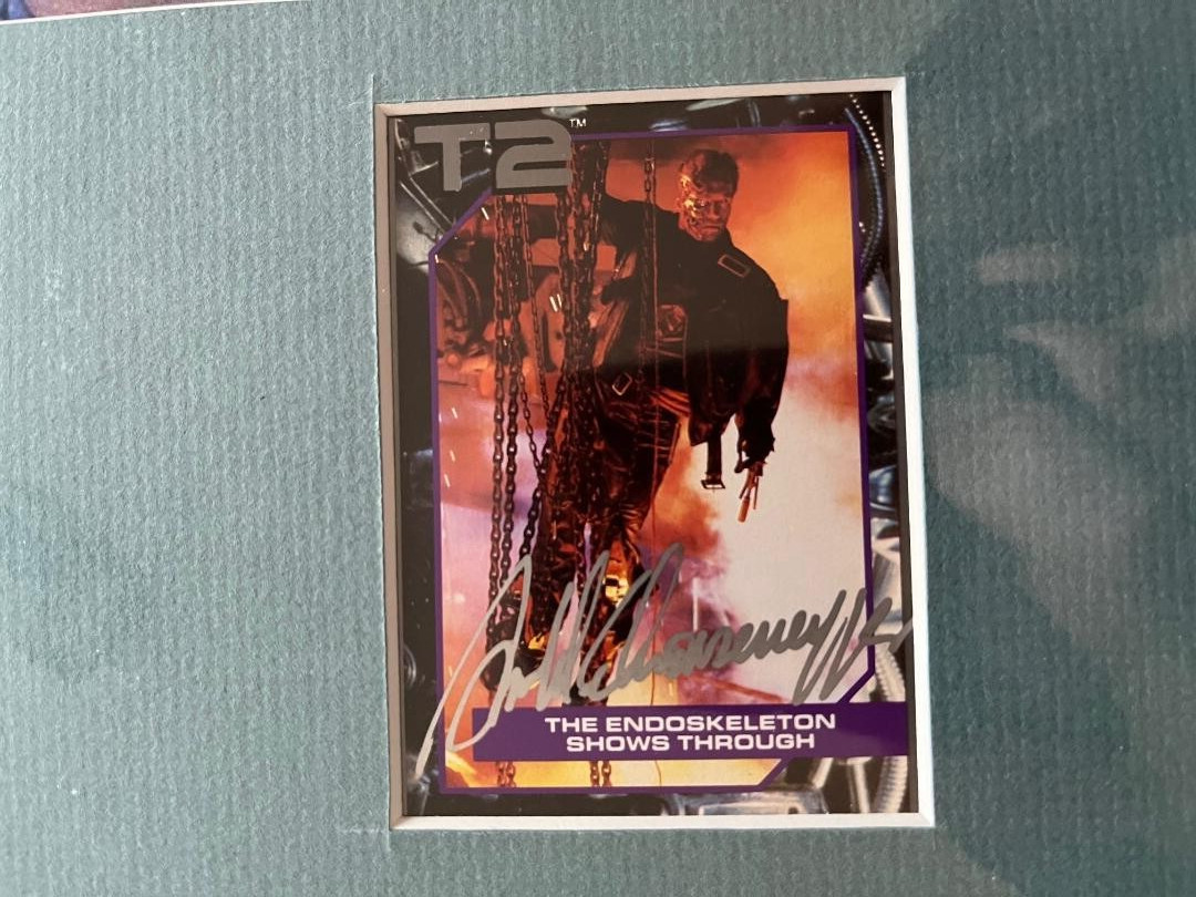 Arnold Schwarzenegger Authentic Autographed Card 12 x 16 Display Matted Photos