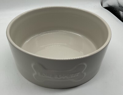 Next Bone Appetite Grey Ceramic Dog Bowl ** Brand New UK