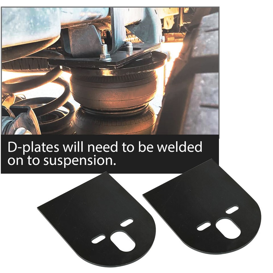 2500lb 2600lb Pair Steel Upper D Plate Mounting Brackets AirBag