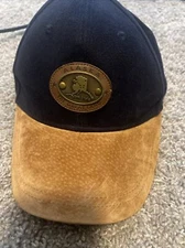 Alaska The Great Land by Artic Circle Enterprises Leather Trimmed Strap Back Hat