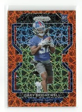 GARY BRIGHTWELL #400 2021 PANINI PRIZM GIANTS RC ORANGE LAZER