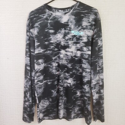 Magellan Shirt Men s M Gray Scale Tech Long Sleeve Performance Fish Gear