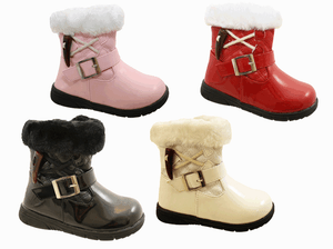 infant toddler baby little girls patent fur winter ankle boots size baby boots size 5