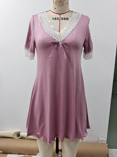 Purple Sexy Women's Lingerie Babydoll Chemise Lace Sleepdress Nightwear Size-M - Imagen 6 de 8