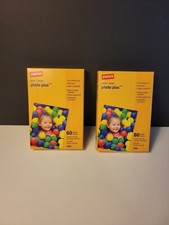  NEW Set of 2 Staples Gloss Photo Plus Printer Paper 60 Sheets 4" x 6" 72lb