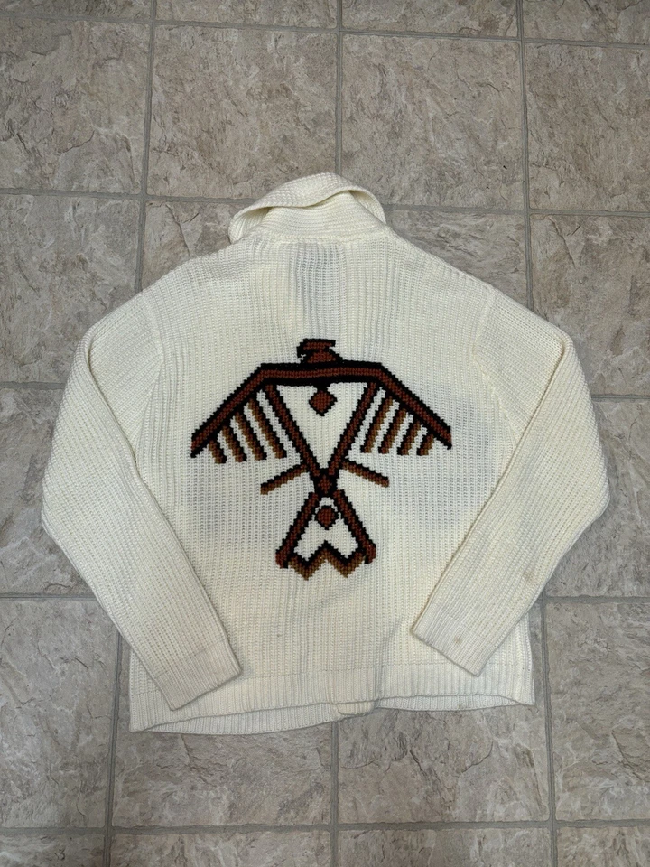 Suéter Acrílico Azteca Thunderbird Thunderbird Vintage Miller Western Wear Para Hombre Talla Mediana Foto 2 de 4