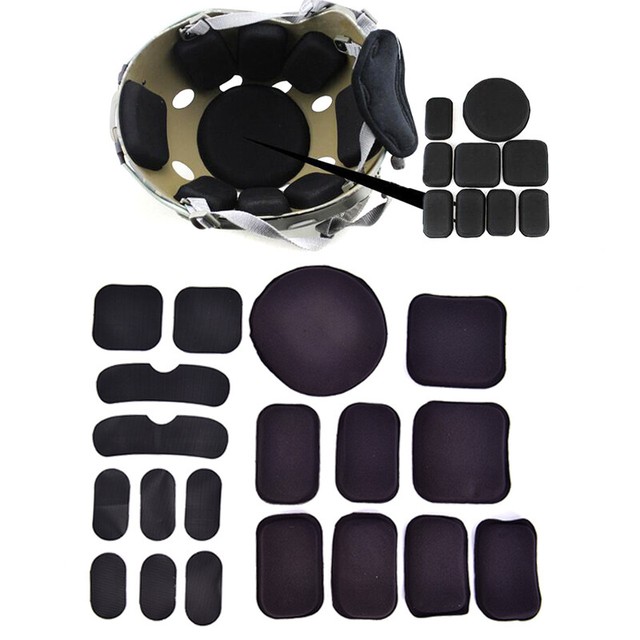 19pcs/set Tactical Military Helmet Pads Hunting Helmet Protective Pad