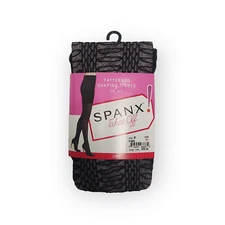 SPANX Takes Off` Patterned Shaping Tights Den Black, Size C