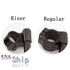 USA Clipons Fork Handle Bar Bracket Mount Stand Clamp Riser Regular 36-54MM CNC